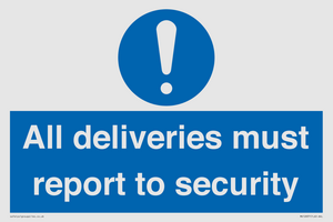 All deliveries must report to security